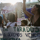 Protesters at the International Women’s Day march in Rio de Janeiro, Brazil. Image via Getty.